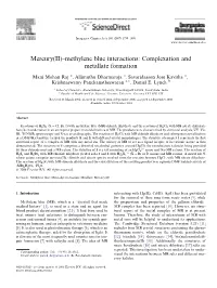 Methylene Blue Interactions: Complexation and Metallate Formation