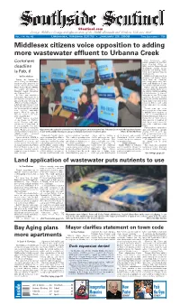 Middlesex Citizens Voice Opposition to Adding More Wastewater Effluent To