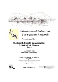 Proceedings of the Fuschl Conversation 2006