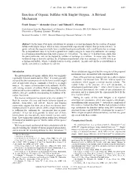 Reaction of Organic Sulfides with Singlet Oxygen. a Revised Mechanism