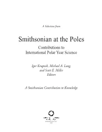 Smithsonian at the Poles Contributions to International Polar Year Science