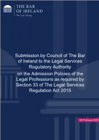 Bar of Ireland Section 33 Submission – Annual Report 2019