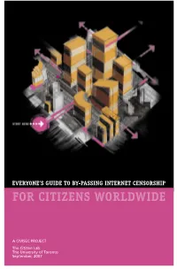 Everyone's Guide to Bypassing Internet Censorship