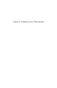 Great Christian Thinkers