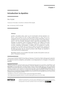 Introduction to Apatites