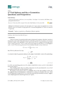 Lp Unit Spheres and the Α-Geometries: Questions and Perspectives