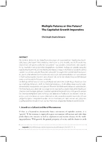 Multiple Futures Or One Future? the Capitalist Growth Imperative