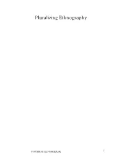 Pluralizing Ethnography