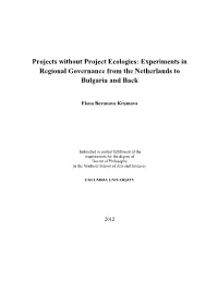 Projects Without Project Ecologies: Experiments in Regional Governance from the Netherlands to Bulgaria and Back