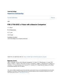 PSR J1740-3052: a Pulsar with a Massive Companion