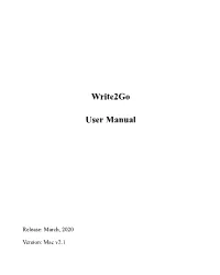 Write2go User Manual