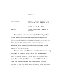 ABSTRACT Title of Document: HOW MANY MINDS? INDIVIDUATING MENTAL TOKENS in the SPLIT-BRAIN SUBJECT Elizabeth Schechter, Ph.D., 2