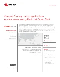 Ascend Money Unites Application Environment Using Red Hat Openshift