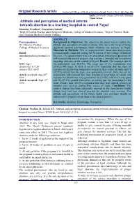 Attitude and Perception of Medical Interns Towards Abortion in A