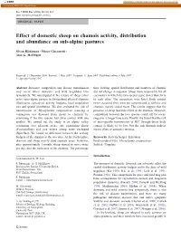 Effect of Domestic Sheep on Chamois Activity, Distribution and Abundance on Sub-Alpine Pastures