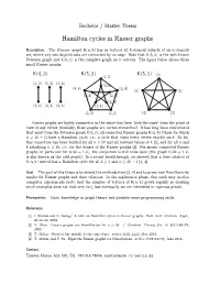 Hamilton Cycles in Kneser Graphs