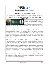 NEWSLETTER 112 (April 10, 2013)