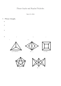 Planar Graphs and Regular Polyhedra