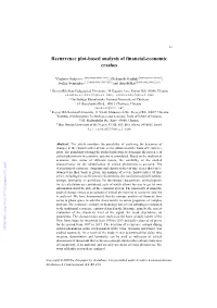 Recurrence Plot-Based Analysis of Financial-Economic Crashes