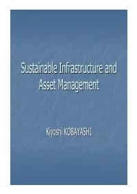 Sustainable Infrastructure and Asset Management