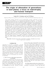 The Origin of Alternation of Generations in Land Plants