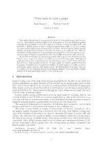 Three Ways to Cover a Graph
