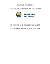(University of Northern Colorado 2019