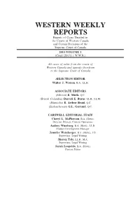 Western Weekly Reports