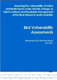 Bird Vulnerability Assessments