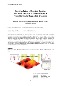 Coupling Epitaxy, Chemical Bonding, and Work Function at the Local Scale in Transition Metal-Supported Graphene