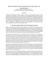 Early Science Results from SOFIA, the World's Largest Airborne