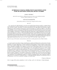 Estimates of Crustal Assimilation in Quaternary Lavas from the Northern Cordillera, British Columbia