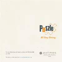 Puzzle Ala Carte Menu Online Version SEPT 2019