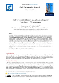 Study of a Highly Effective and Affordable Highway Interchange - ITL Interchange