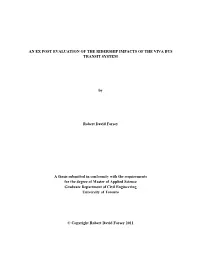 An Ex Post Evaluation of the Ridership Impacts of the Viva Bus Transit System