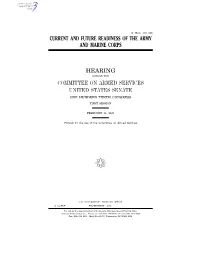Current and Future Readiness of the Army and Marine Corps