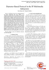 Diameter-Based Protocol in the IP Multimedia Subsystem