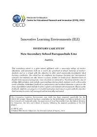 Innovative Learning Environments (ILE)
