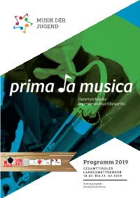 Programm 2019 G ESAM T T I R OLE R L and ESWETT BEWERB 18