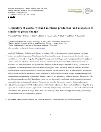 Regulators of Coastal Wetland Methane Production and Responses to Simulated Global Change Carmella Vizza1, William E