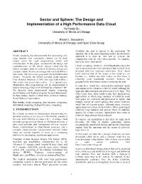 Sector and Sphere: the Design and Implementation of a High Performance Data Cloud Yunhong Gu University of Illinois at Chicago
