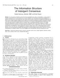 The Information Structure of Indulgent Consensus