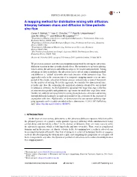 A Mapping Method for Distributive Mixing with Diffusion: Interplay Between Chaos and Diffusion in Time-Periodic Sine ﬂow Conor P