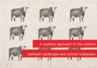 A Systems Approach to the Relation Between Landscape and Animal Husbandry