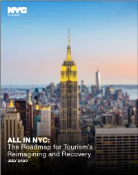 All in NYC: the Roadmap for Tourism's Reimagining and Recovery
