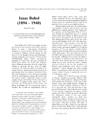 Isaak Babel," Anonymous, "He Died for Art," Nesweek (July 27, 1964)