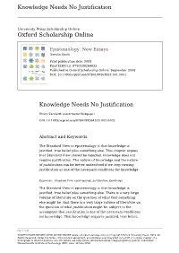 Knowledge Needs No Justification