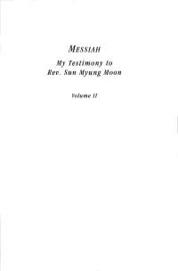 MESSIAH My Testimony to Rev