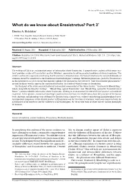 What Do We Know About Erasistratus? Part 3*