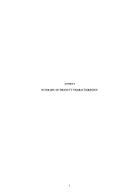 Annex I Summary of Product Characteristics
